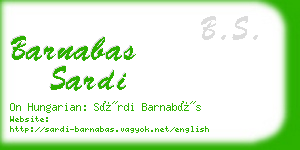 barnabas sardi business card